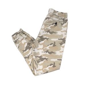 Aero Desert Camo Joggers MEDIUM elastic drawstring pockets Cotton Natural Y2K